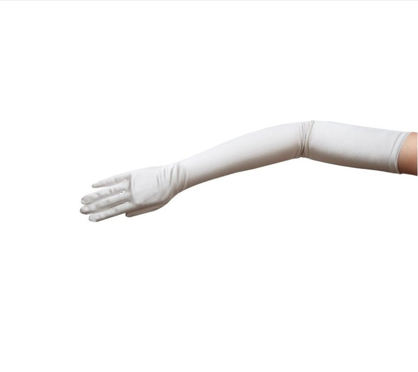 Lignée Élégante  - Satin Elbow Gloves