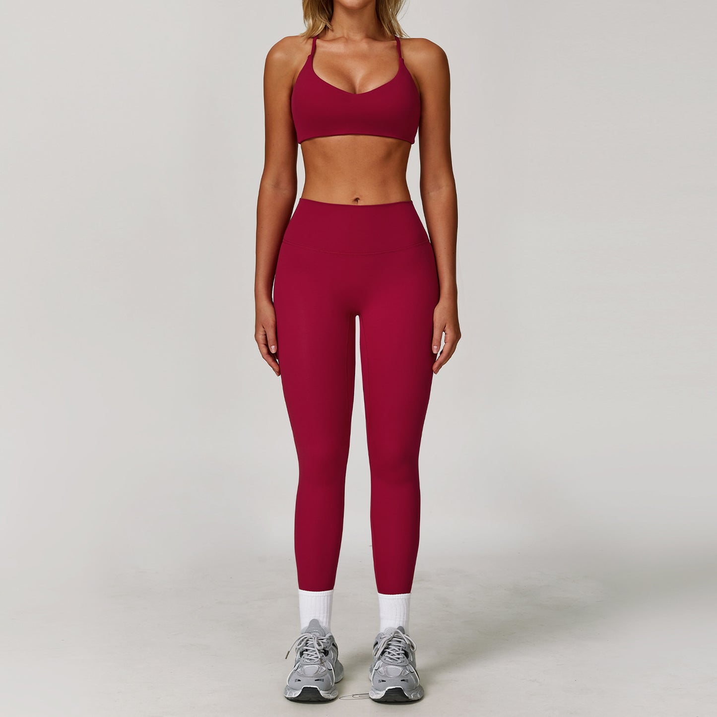 BRA & BOTTOM Tight Quick-drying Fitness Sanding Yoga Suit