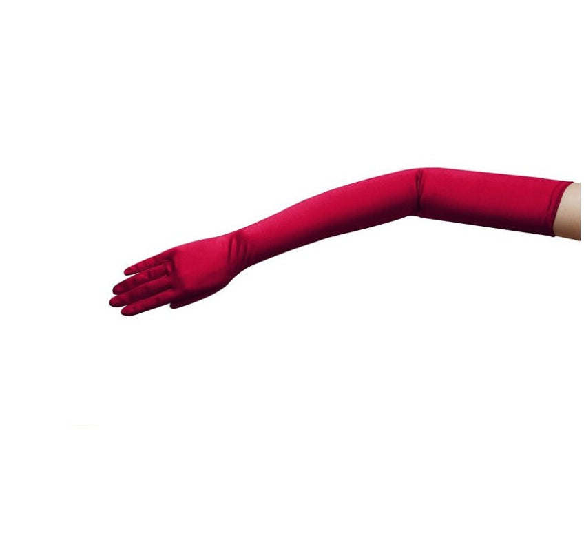 Lignée Élégante  - Satin Elbow Gloves