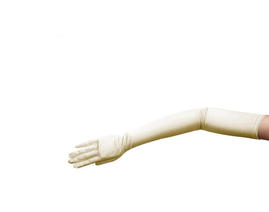 Lignée Élégante  - Satin Elbow Gloves
