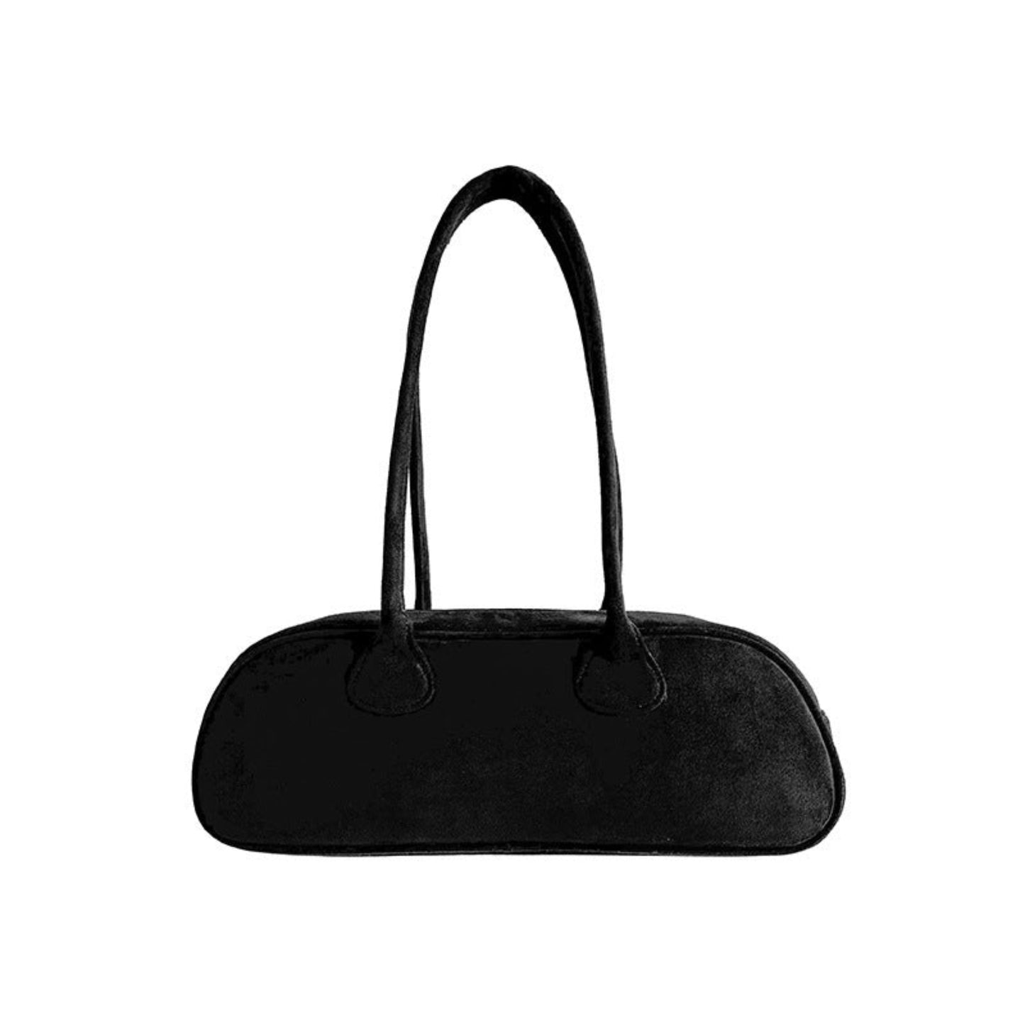 Nieuwe grote schoudertas in vintage suède baguettestijl