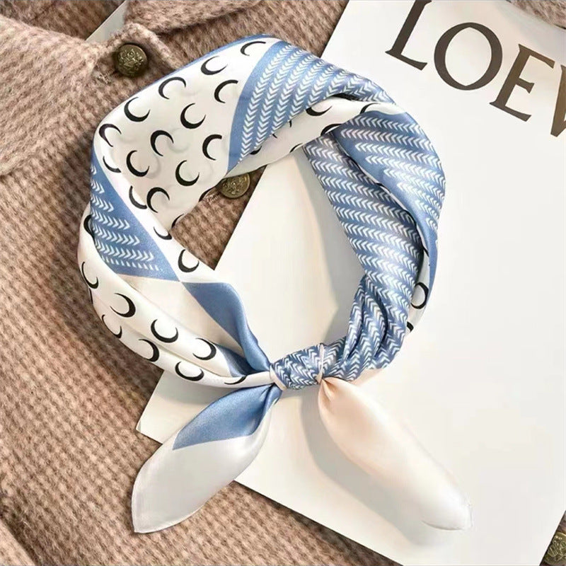 Ciel Drapé – Silk Scarf (53 × 53 cm)