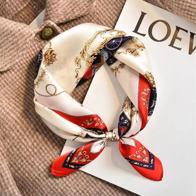 Ciel Drapé – Silk Scarf (53 × 53 cm)