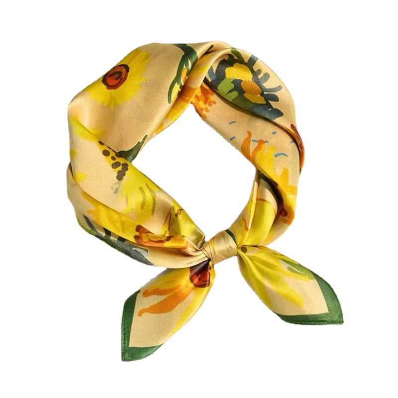 Ciel Drapé – Silk Scarf (53 × 53 cm)