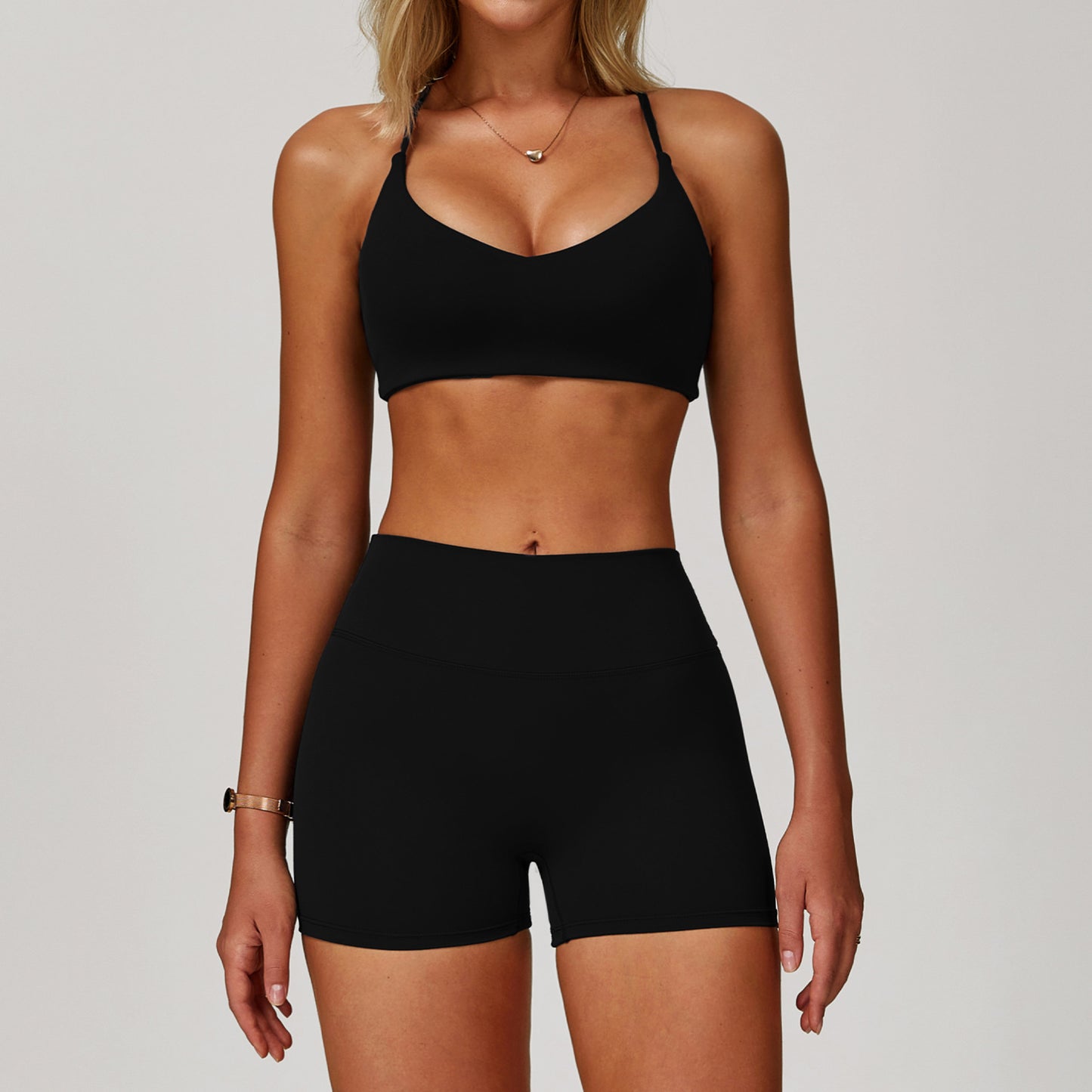 BRA & BOTTOM Tight Quick-drying Fitness Sanding Yoga Suit