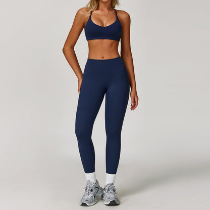 BRA & BOTTOM Tight Quick-drying Fitness Sanding Yoga Suit